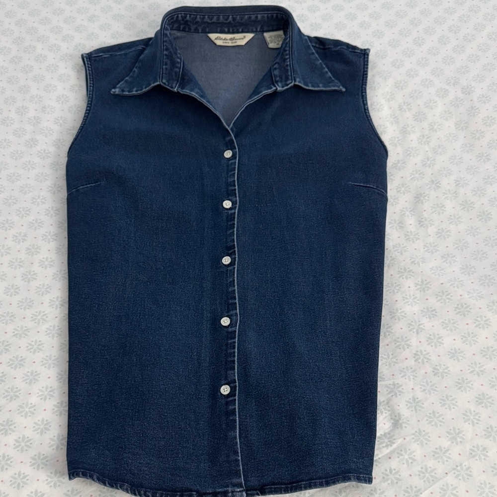 Eddie Bauer Blue Denim Top